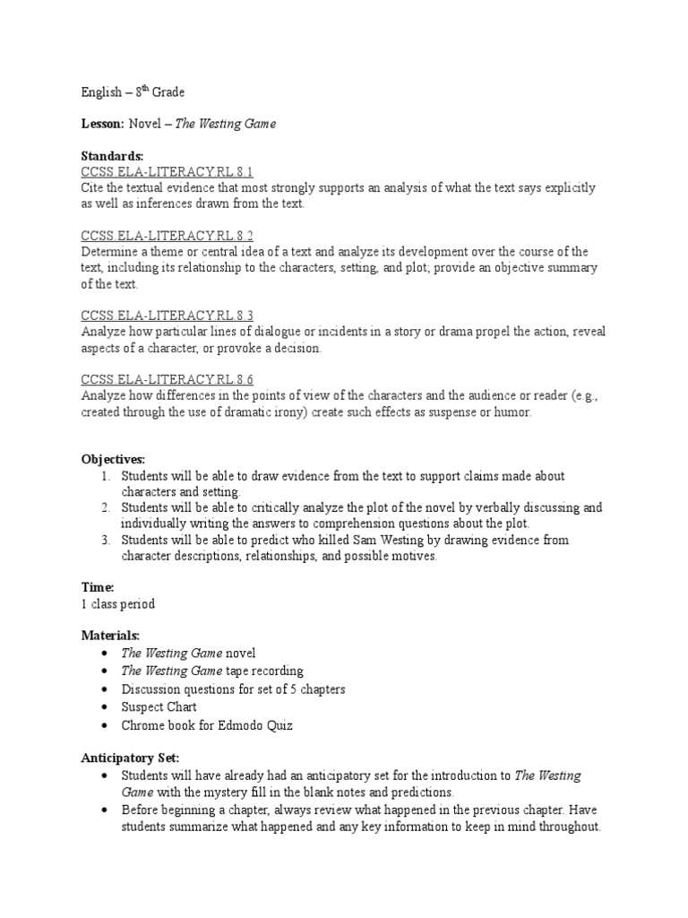 How Difficult is The Westing Game Understanding Its Reading Level