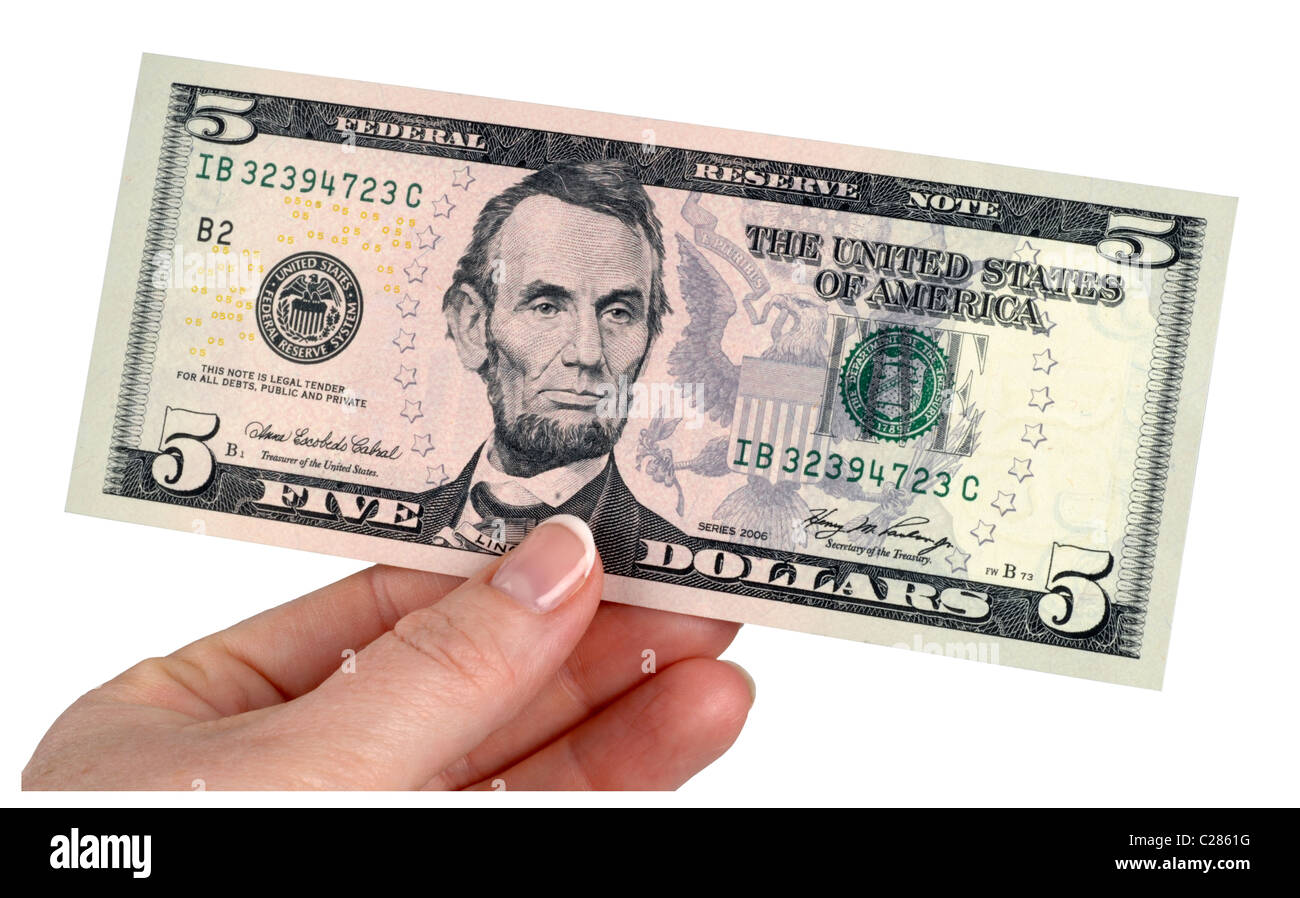 Dream Meaning of A 5 Dollar Bill