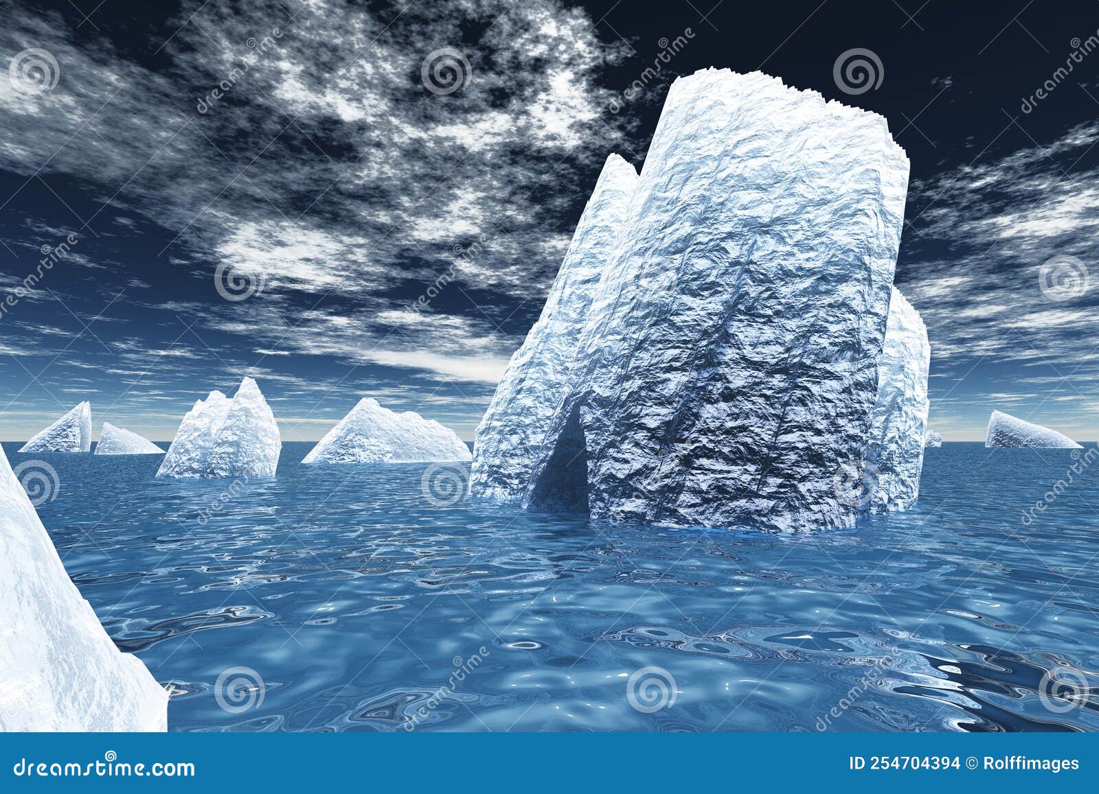 Dream Meaning of Being In The Ocean With Ice Bergs